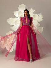 VIPGIRL Halter Neck High Waist Elegant Net Yarn Women Evening Party Dress